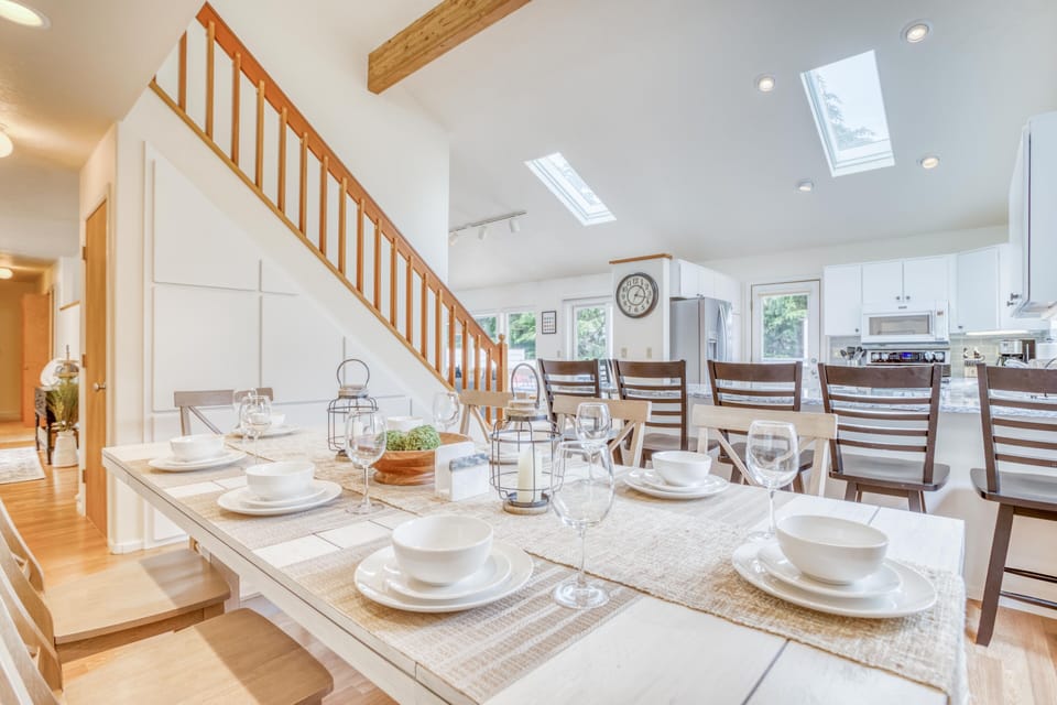 Dining Area with Stairway View