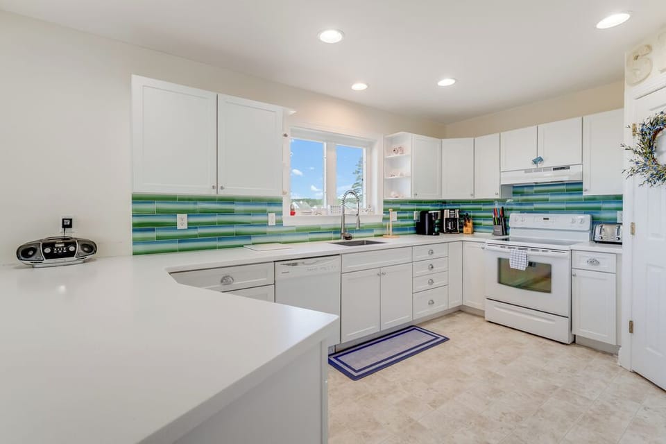 Bright White and Colors of Sea Glass are wonderful.
