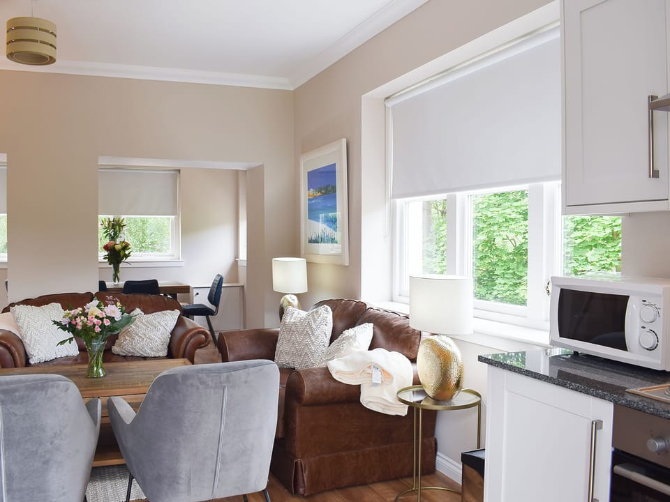 Open plan living space | Inchrie Holiday Cottages- Forth View - Inchrie Holiday Cottages, Aberfoyle