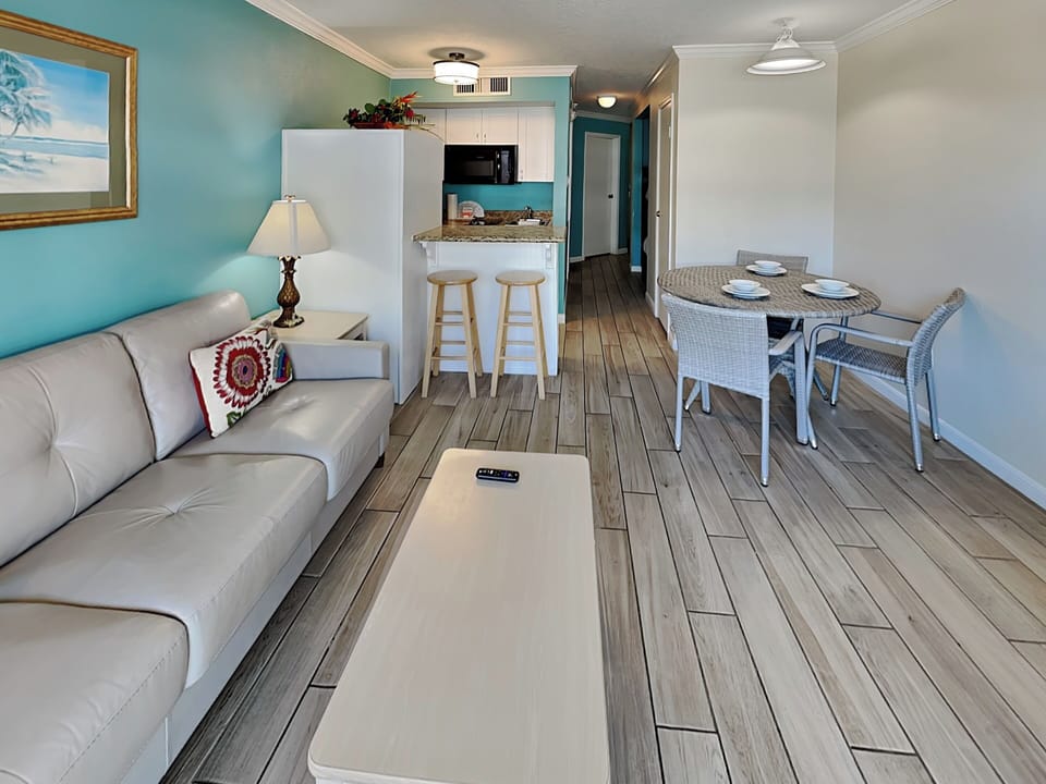 Living Room - Open Layout w/ Kitchen & Dining + Queen Sleeper Sofa