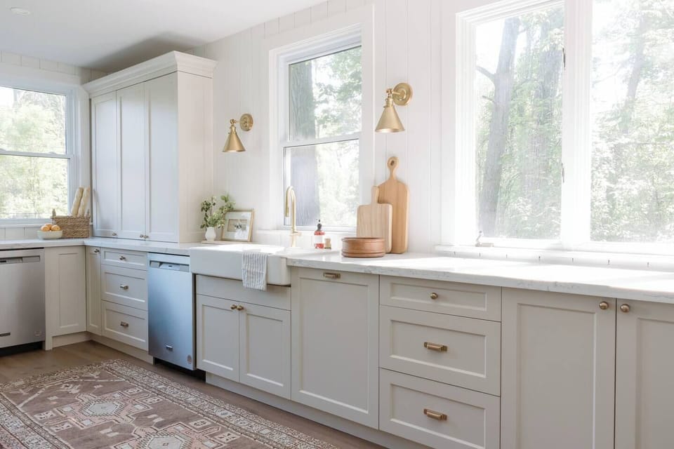 Brand new kitchen, equipped with 2 dish washers, a large luxury fridge, and gas stove
