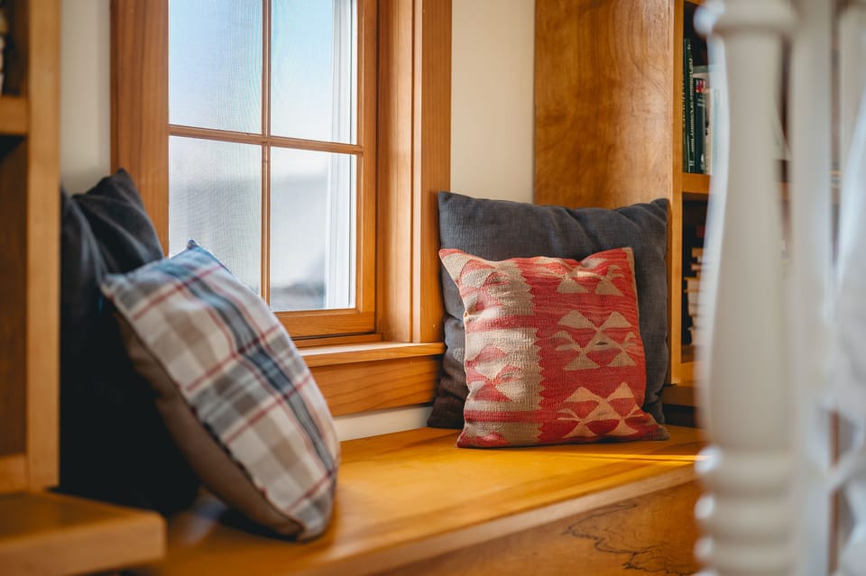 A window seat for reading and dreaming.