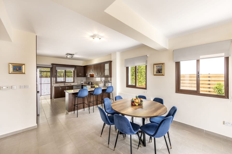 Bright modern dining area