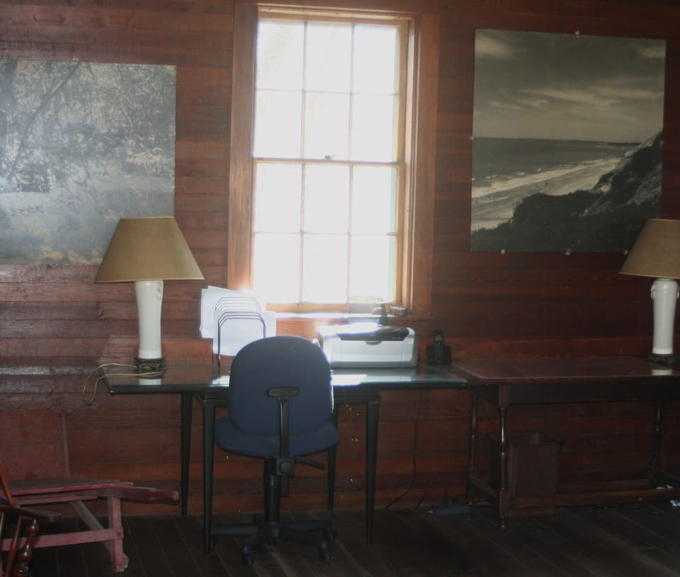 downstairs office-work area