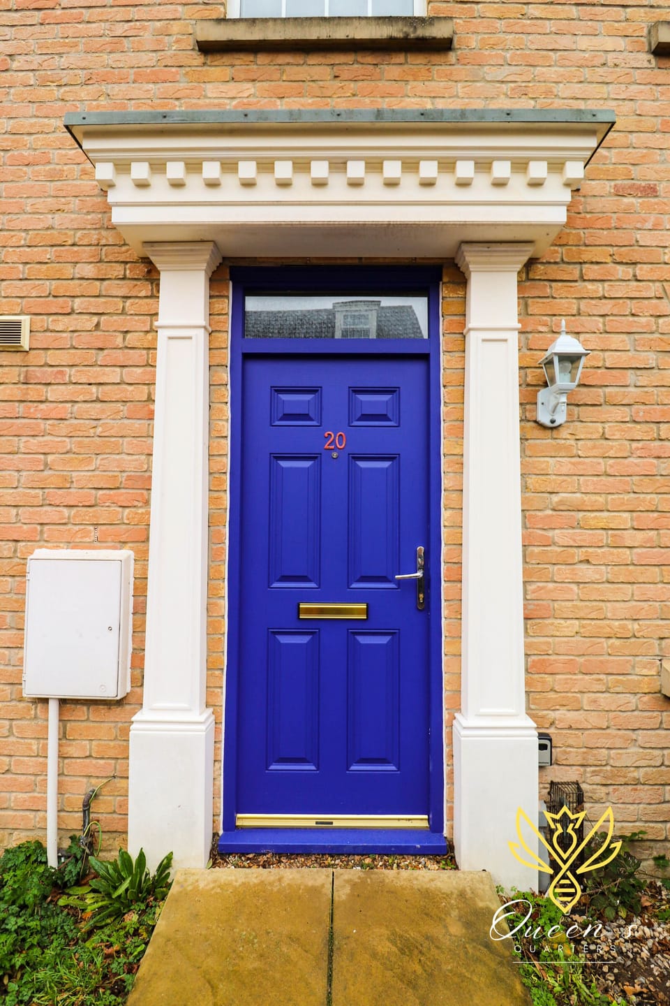 Bright coloured front door to find us easier!