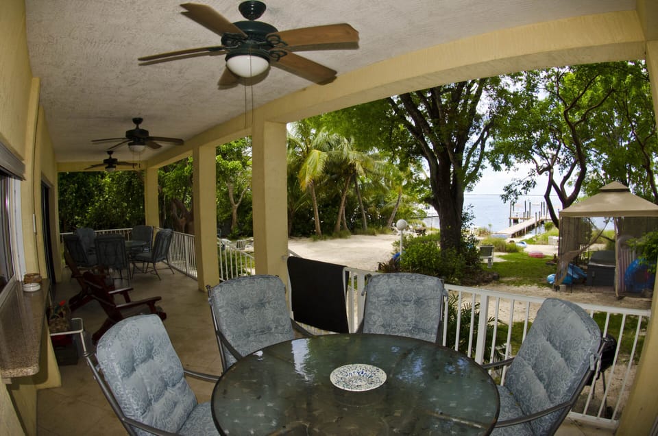 Porch overlooking the bay