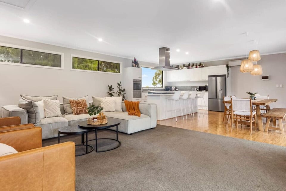 Relaxing living room featuring a plush sofa for lounging and socializing