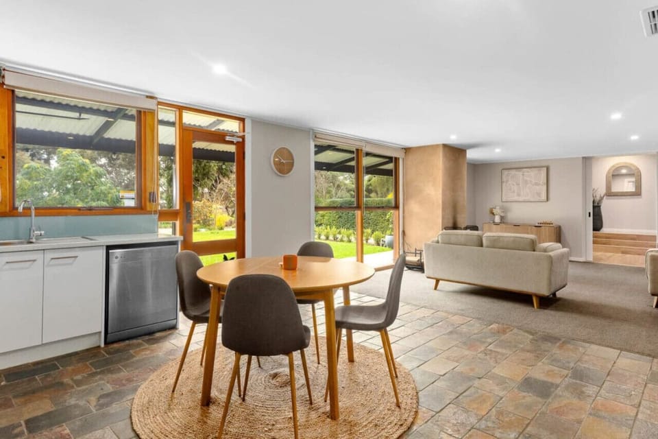 Guests love our secondary kitchen, dining and living area.