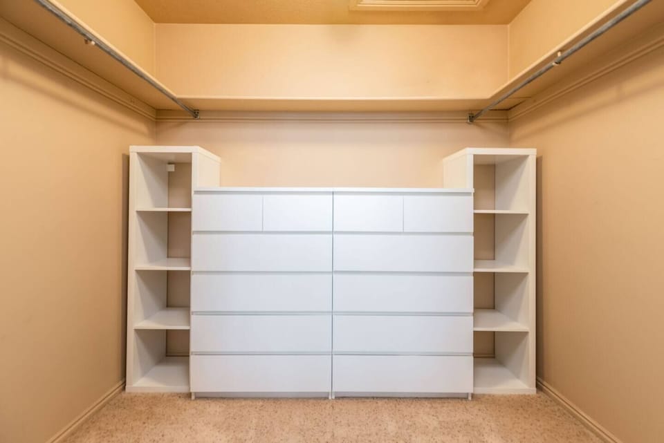 Spacious cabinets for all your storage needs.