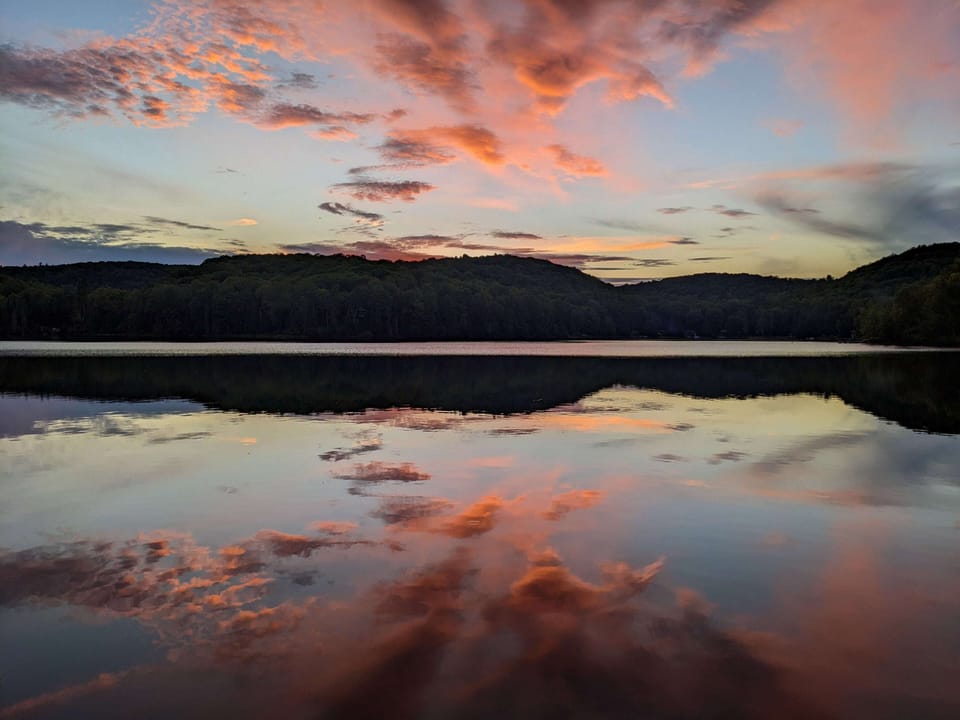 Beautiful western facing sunsets, and sunrises.
