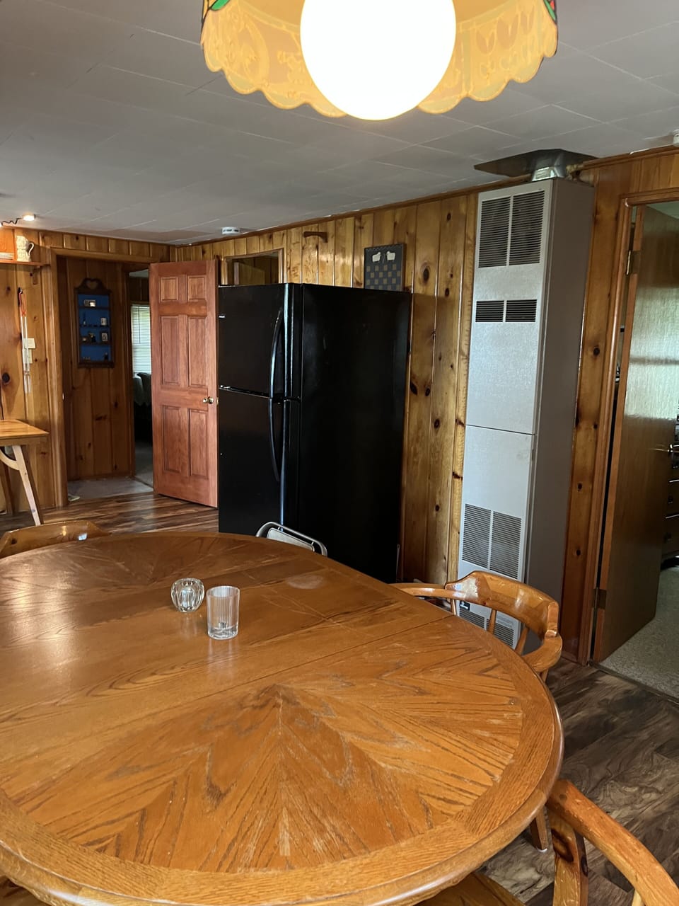 The kitchen/dining area is a great place to play board games, too.