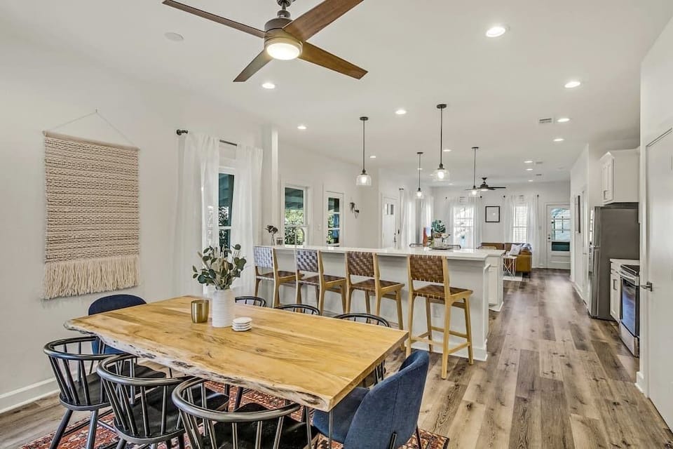 Dining + Kitchen Island w/ Bartop Seating