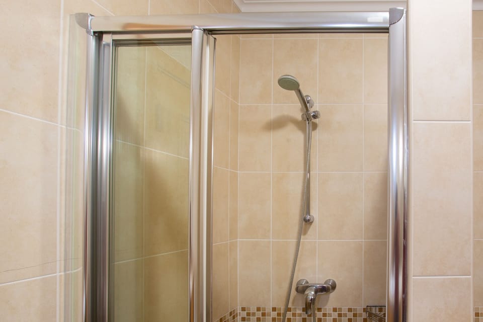 Separate shower in master bedroom