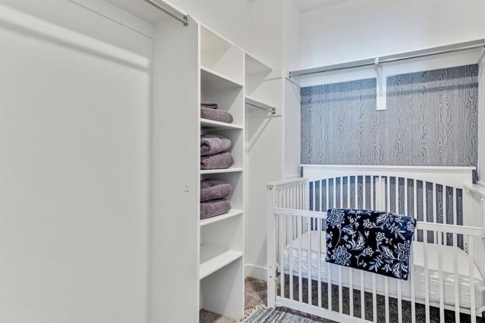 Crib in the Primary Bedroom