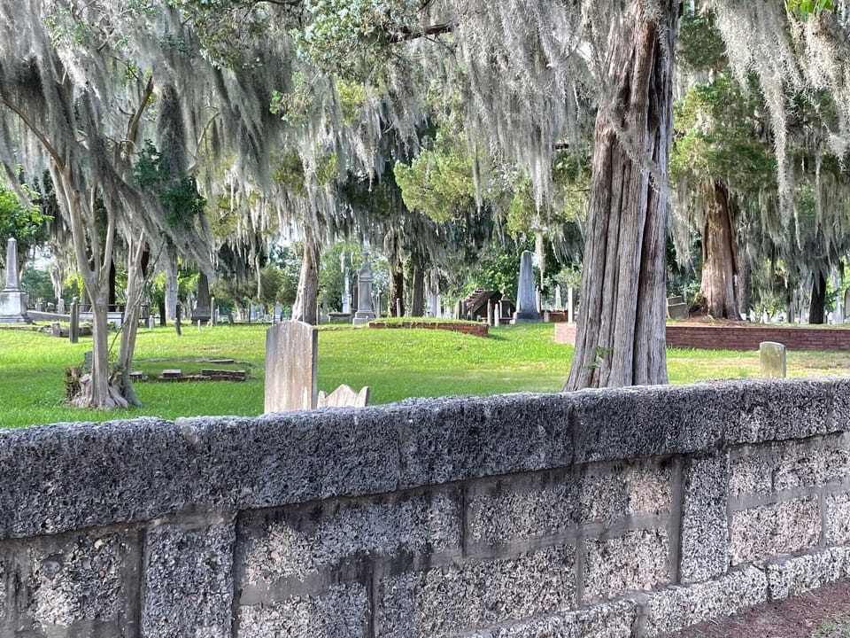 Historic Cedar Grove Cemetery, across from the police station, 1 block away. 