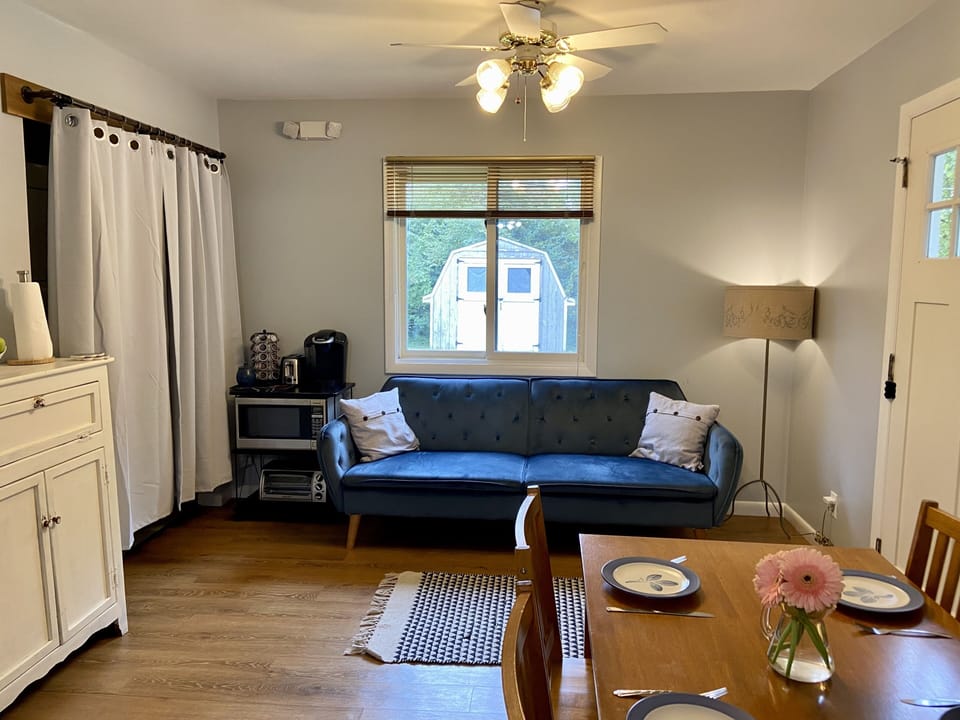 Help yourself to the coffee, heat up leftovers in the microwave or toaster oven.