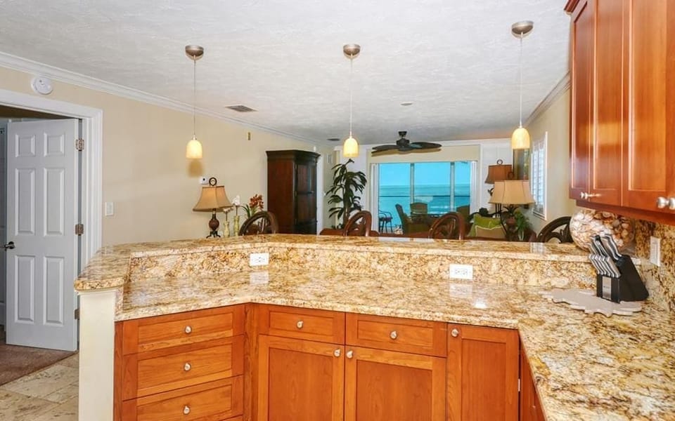 Kitchen with gulf view