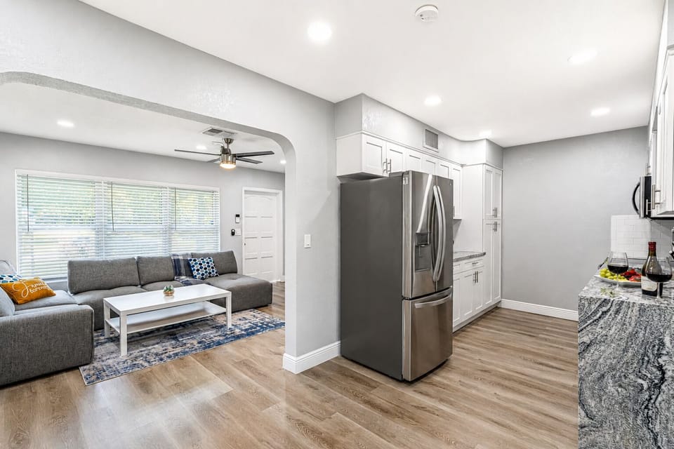 Never worry about where to store foods you've purchased for the entire trip. This beautiful property has a huge modern refrigerator to store foods and beverages. If you think this property suits your needs, send us a message now!