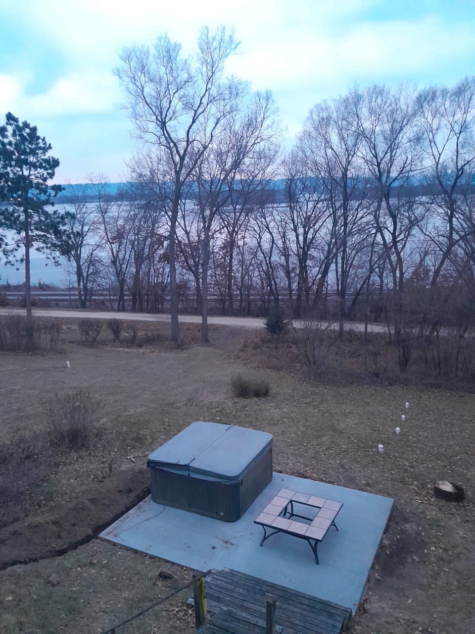 Overhead View of hot tub