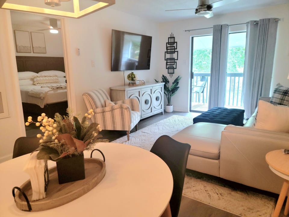 A clean & comfortable space to call home.  Put your feet up and stay a bit.