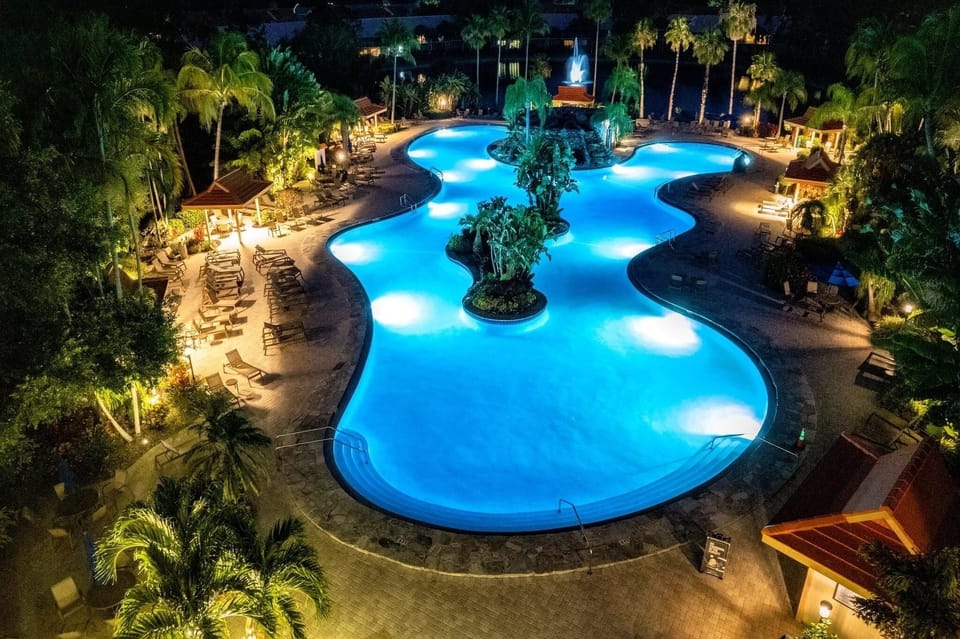 Pool at night