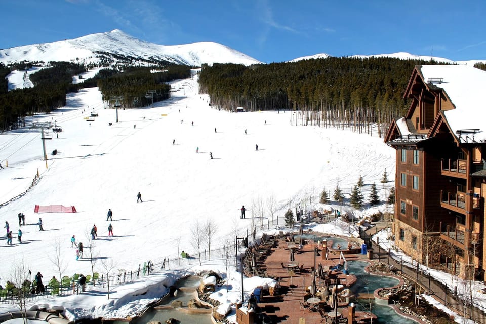 View of slope from upper floor unit.
