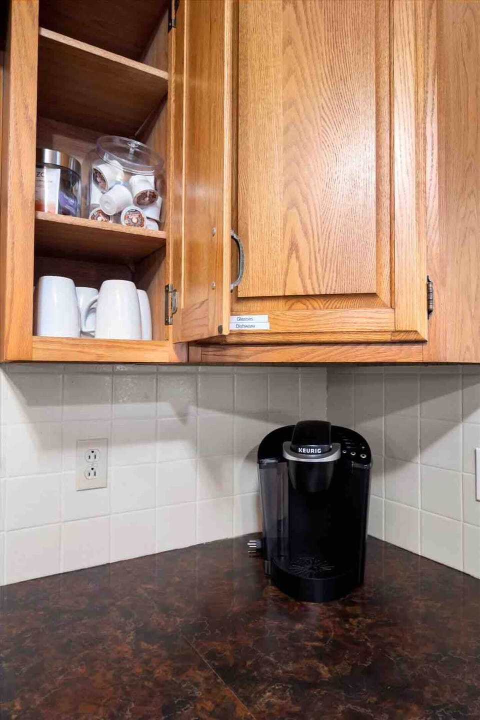 Coffee k-cups and tea are provided for your convenience! 