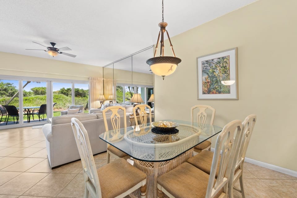 Dining Room has a glass top table for 6 for family meals or family game night.

Professionally Managed by
Breathe Easy Rentals