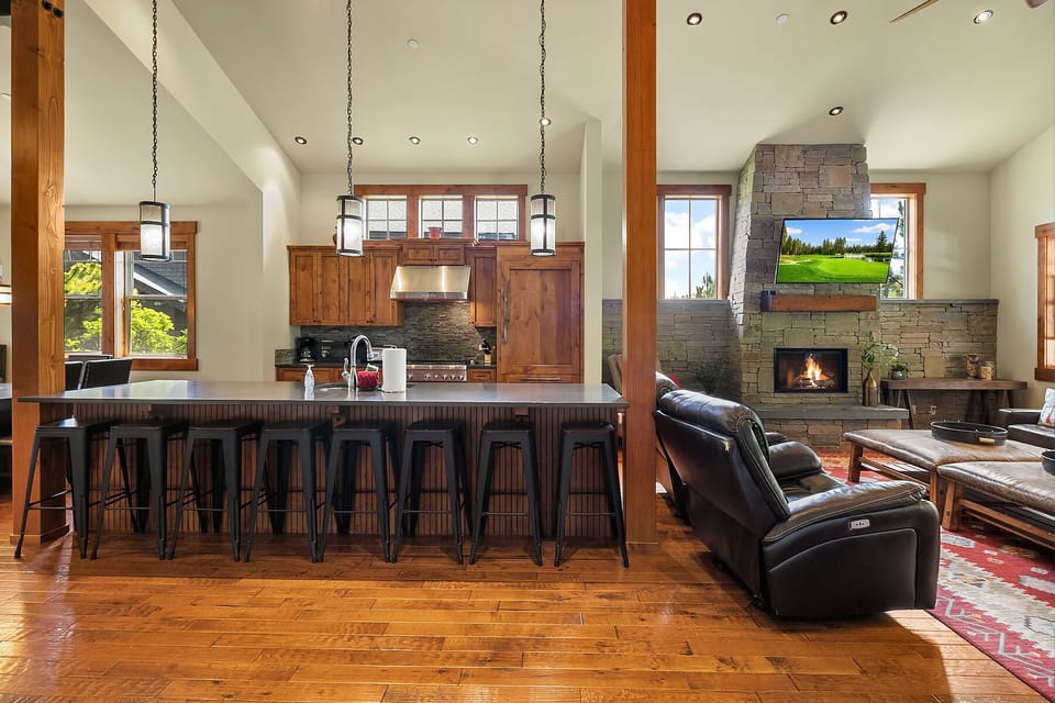 Elk Grove: - Seating for 8 at the kitchen island.