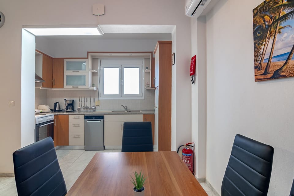 Fully equipped kitchen of Cozy apt,Fully equipped,Near amenities,Platanias,Rethymno