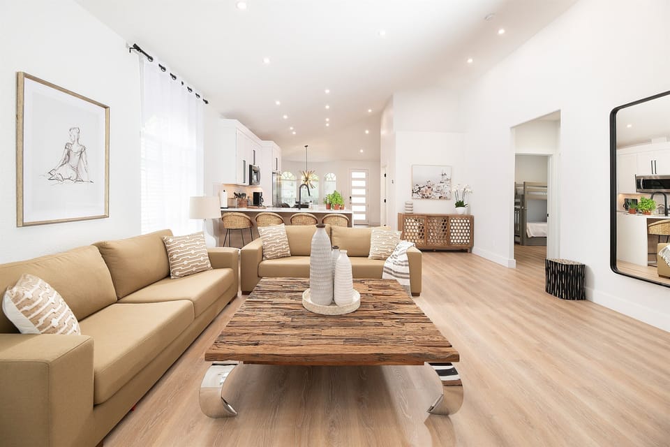 Open concept, living room