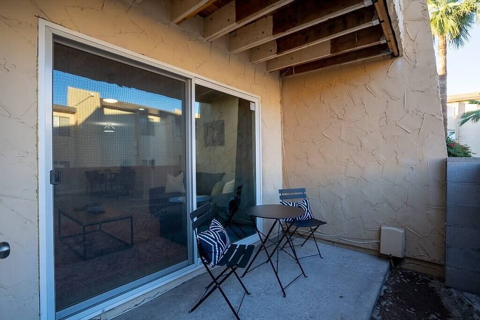 The patio (currently in the process of being finished)