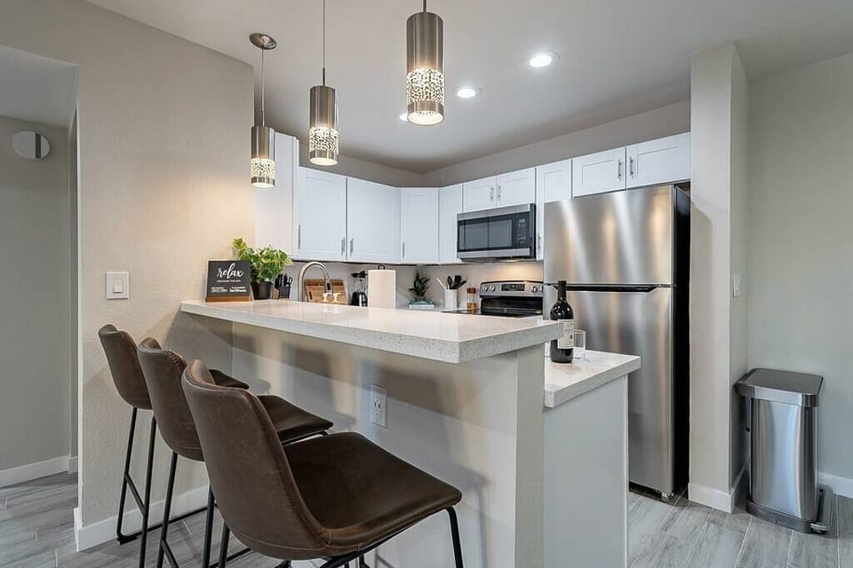 Our full size kitchen leaves you with plenty of space to cook a meal for everyone in your group!