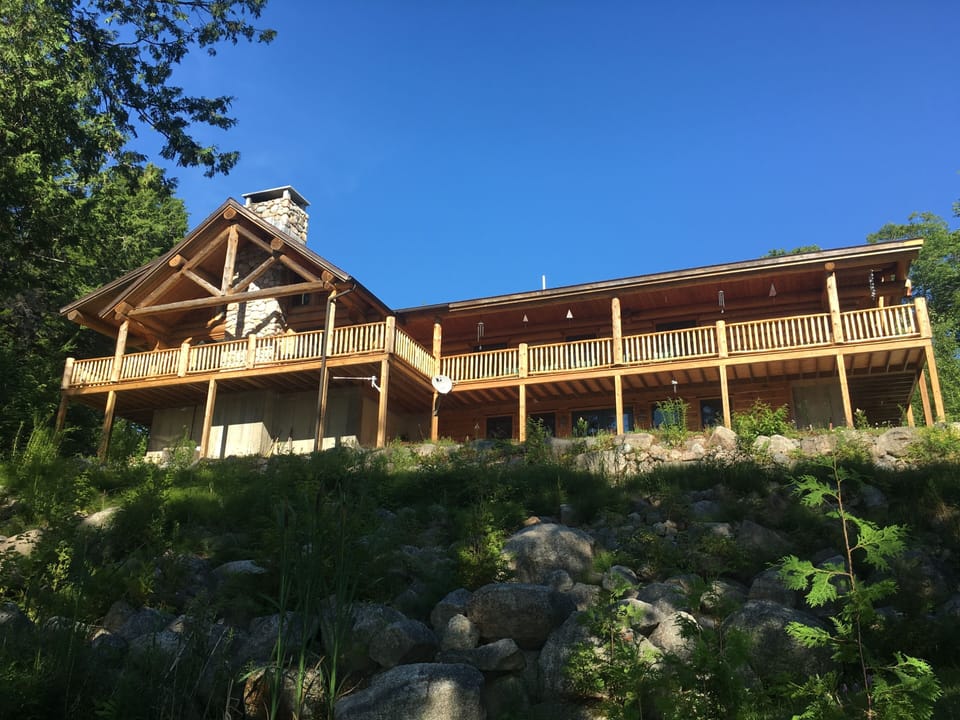 View of cabin from waterfront.