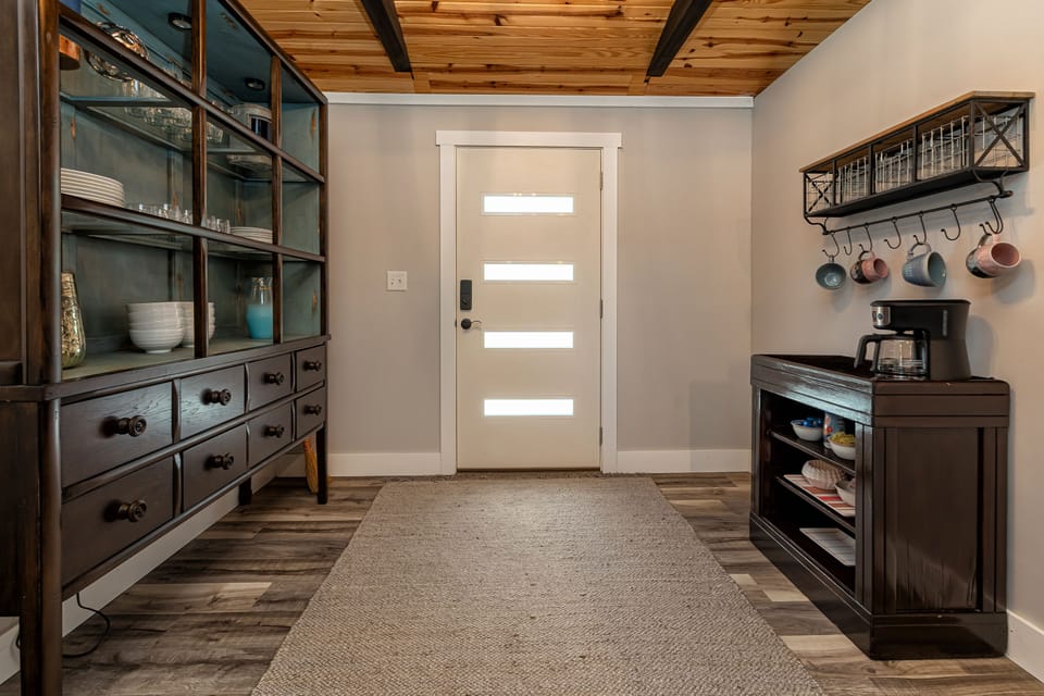 Entry way with coffee bar 