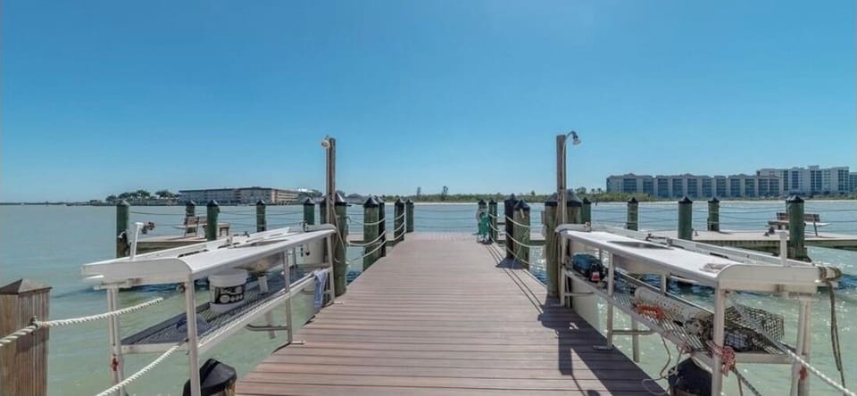 The dock is great for fishing during the day and has lights for night fishing. 