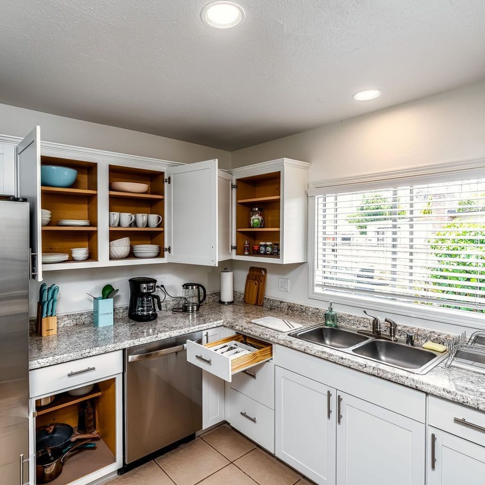 Fully stocked kitchen 