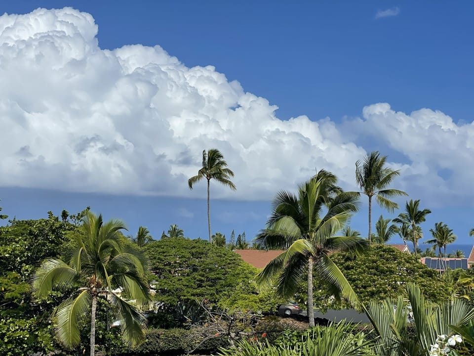 Aloha kakahiaka!  Good morning, Keauhou!  From your bedroom lanai.  