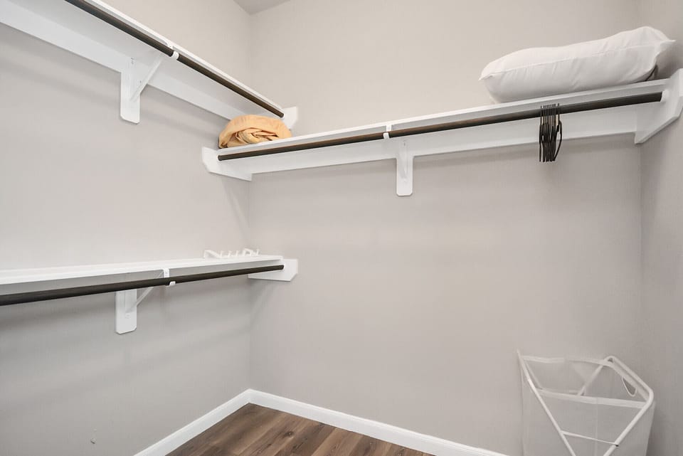 Hamper, extra bed linen, towels & pillows provided for your stay