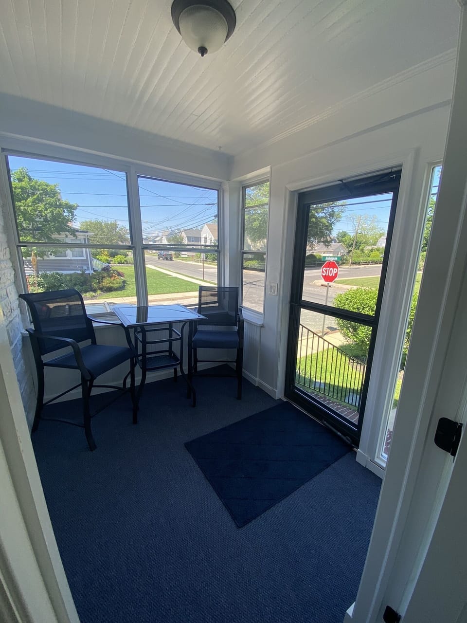 Private porch area