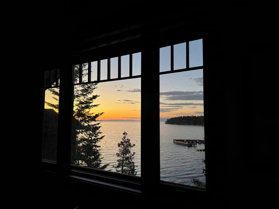View from master bedroom  at sunset