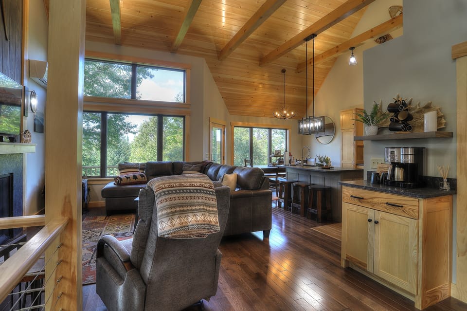 Living room and coffee bar