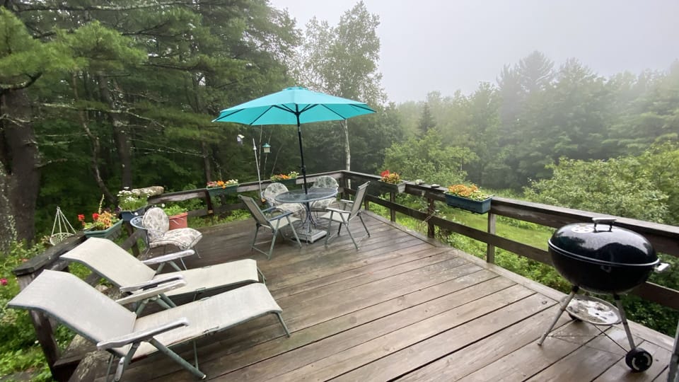 Large deck with views and grill
