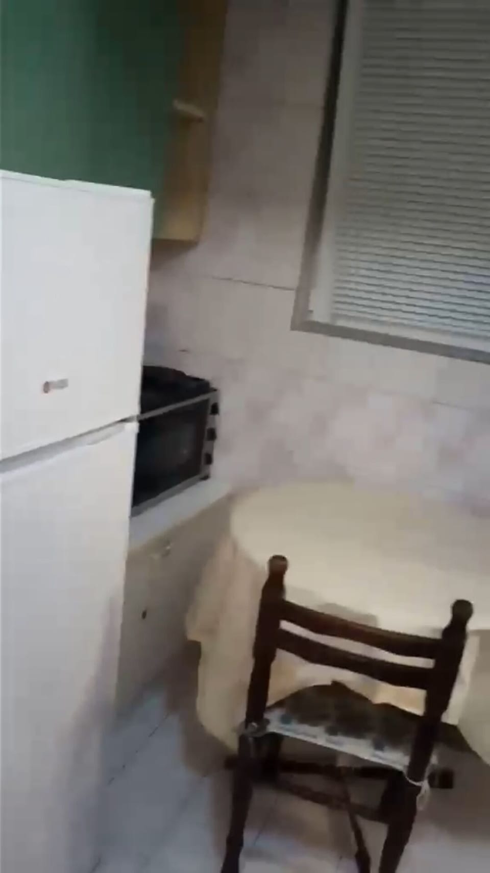 Kitchen-fridge, microwave, dinning table