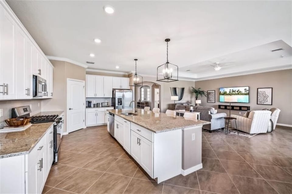Open Concept, Kitchen - Dining & Living Area