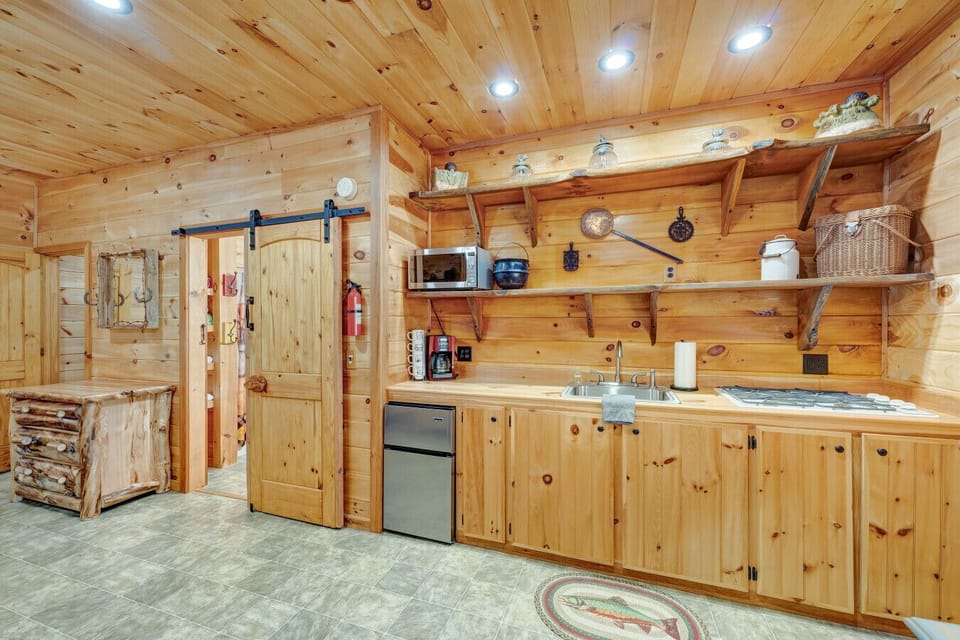 In-law suite kitchenette; Bottom level of cabin