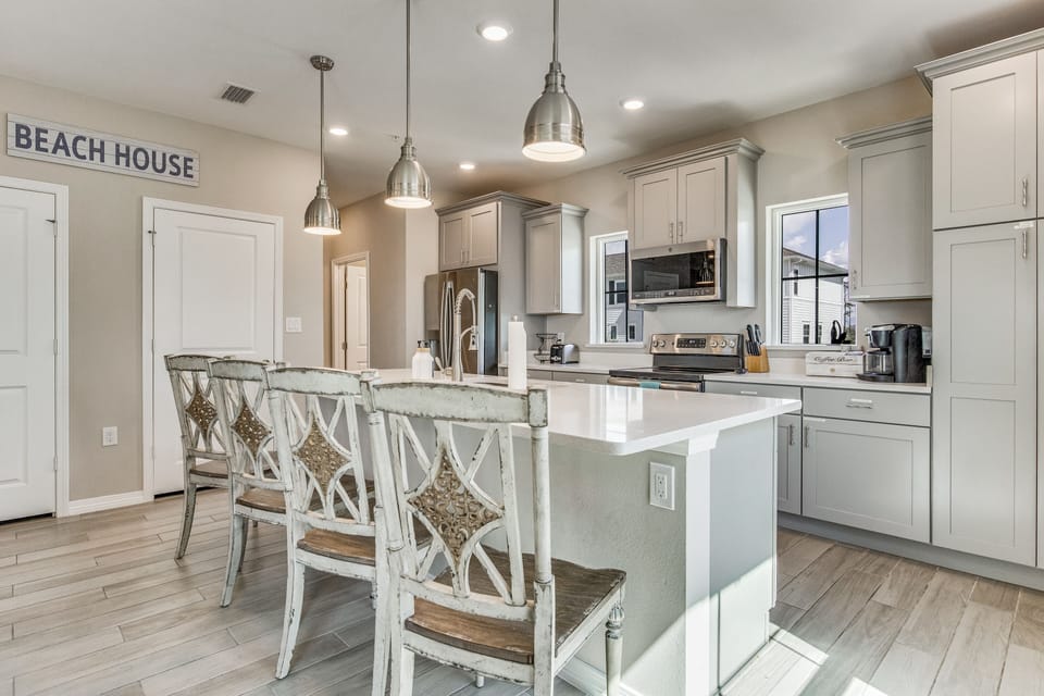 Cook up fresh caught seafood for dinner in your well-equipped kitchen