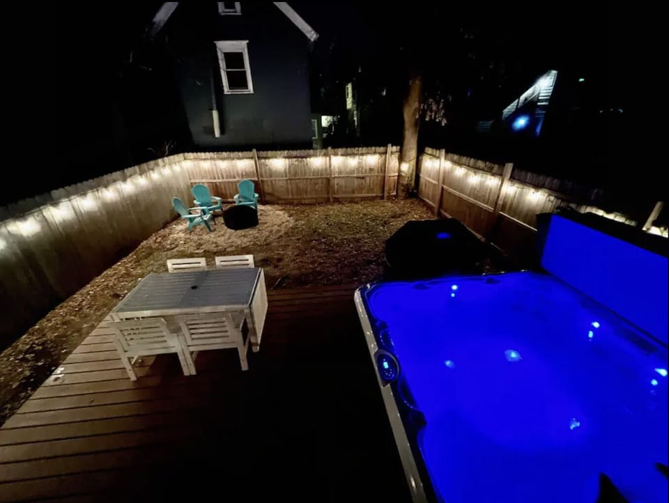 Relax in the hot tub year-round!