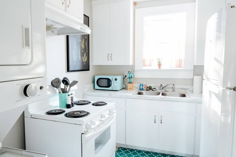 Cook with ease in a fully equipped space.