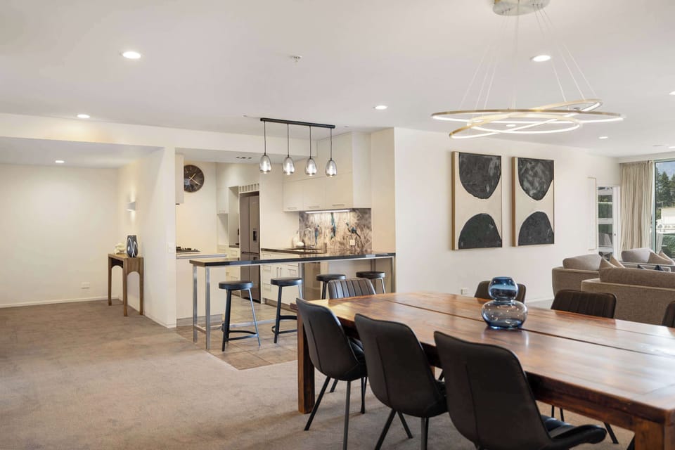 Entertainment lounge, with open flow dining area, kitchen and private spacious terrace.